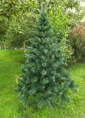 Новогодняя пышная елка Карпатская с подставкой зеленая 150 см