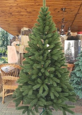 Новогодняя елка пышная 150 cм HouseWood Буковельская литая с подставкой (зеленая)