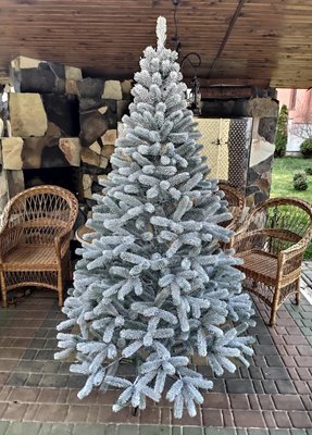 Новогодняя елка заснеженная 150 cм HouseWood Буковельская литая с подставкой