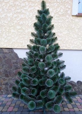 Новорічна штучна сосна Xatynka зелена засніжена 130 см